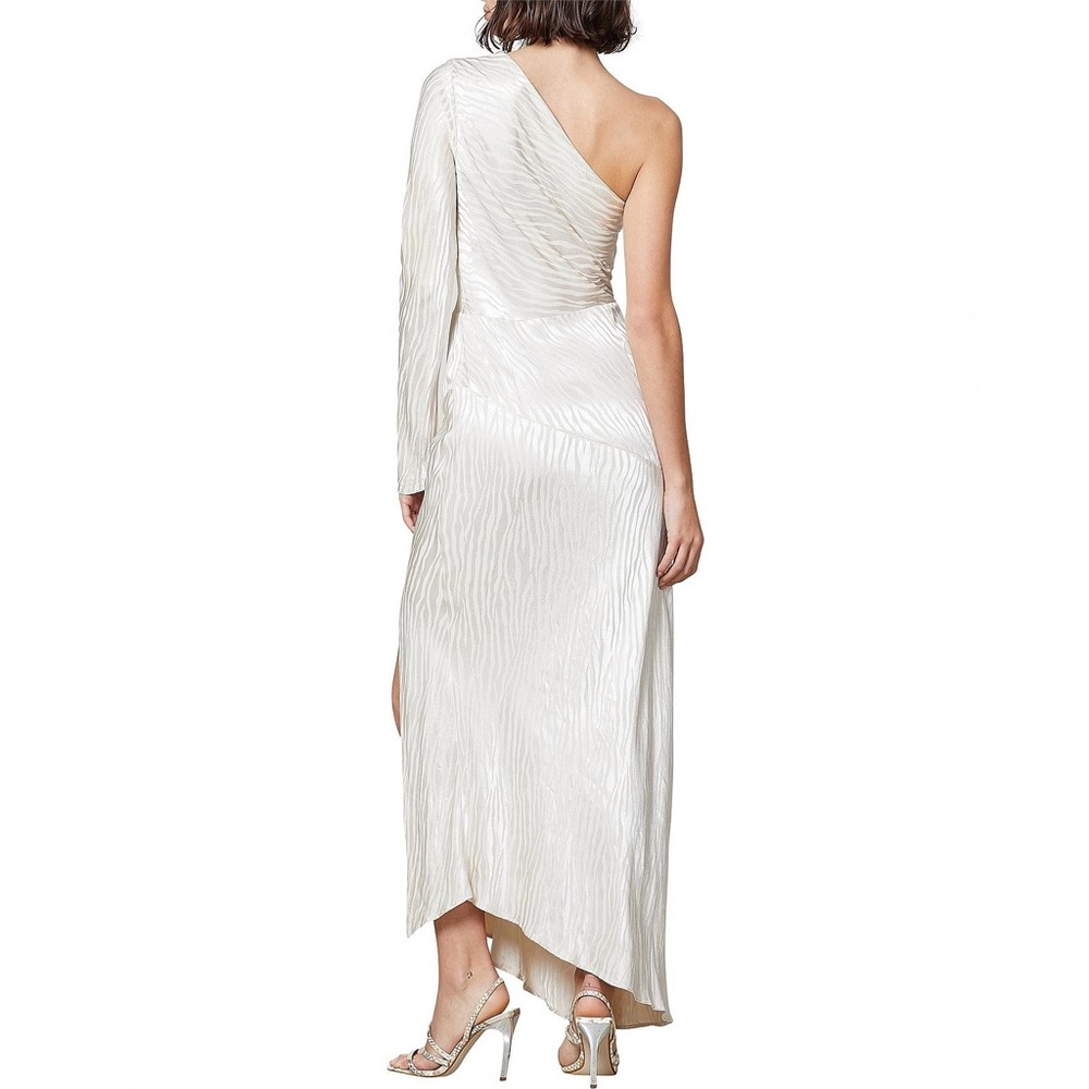 Bec + Bridge Beige KAT ASYM MIDI DRESS size 4 - Picture 2 of 6